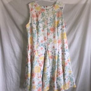 Calvin Klein floral fit and flare A Line Plus size dress. Size 22W